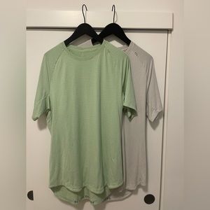 Lululemon Men’s Drysense Train T-Shirts x2 *Large* Green & White *Used*